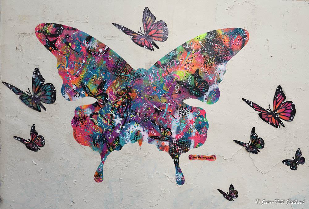Street art - Lyon - Sparkleloveart - Papillon